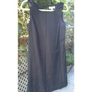 VALERIE STEVENS Black Cotton Petite Dress Size M Casual Sleeveless Summer Travel